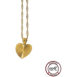 Borasi Heart Bedel Ketting | 18K Goldplated | Dames Ketting | Luxe Geschenkzakje | Elegante Ketting | Cadeau | Verjaardag Cadeau | Cadeau Voor Haar