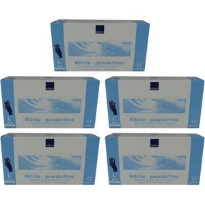 15x Abena Nitril-Handschoenen poedervrij Maat M blauw 100st