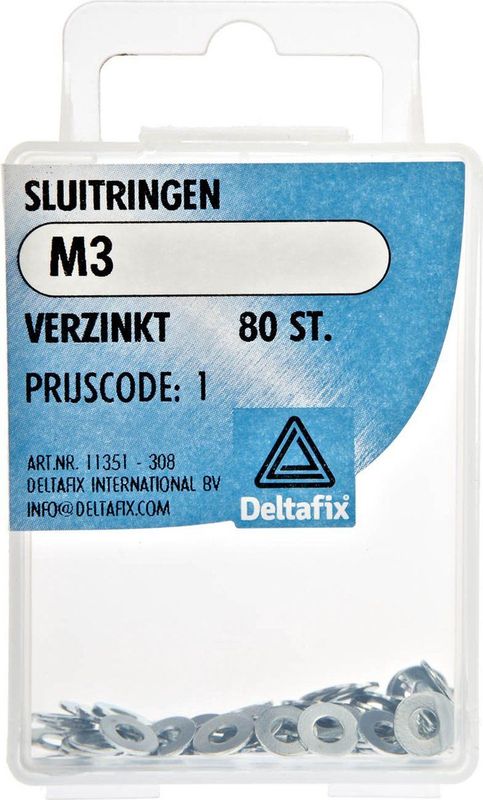 Deltafix - Sluitringen - M3 - 80 Stuks