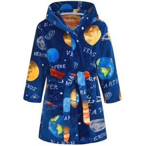 Meisjes Badjassen met Capuchon - Eenhoorn en Regenboog Patroon - Lichtgewicht Flanel Nachtkleding voor Kinderen 2-8 Jaar