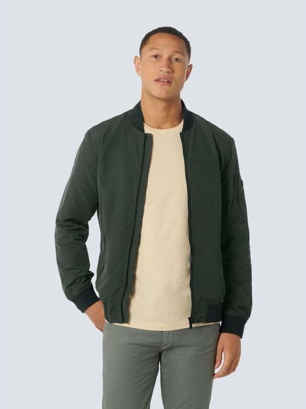 No Excess - Jacket Short Fit Bomber - Donker Staal - Zomerjas