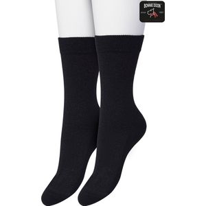 Bonnie Doon Set Katoenen Glitter Sokken Dames Zwart maat 36/42 - Set met 2 paar Sokken - Glitter Subtiel - Katoen met zachte Lurex - Zachte Sokken - Gladde Naden - Perfecte Pasform - 2 pack - Multipack - Zwart - OL05113802.101