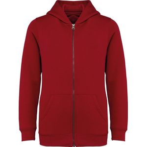 Native Spirit Ecologische kindersweater met rits en capuchon NS405 - Hibiscus Red - 6/8 years (6/8 ans)