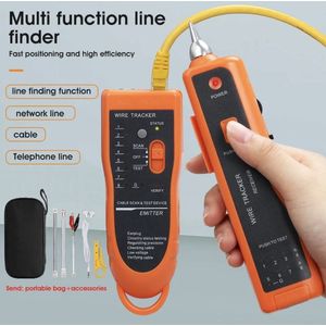 Netwerk Kabel Tester | Kabel Tracer | RJ45, RJ11, RJ12, CAT5, CAT6, UTP Tester | Netwerk tester | Kabelzoeker | Inclusief etui