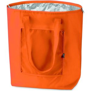 Herbruikbare opvouwbare koeltas, boodschappentas, strandtas, lichtgewicht en duurzaam, met aluminium voering voor perfecte koelfunctie - 25L (oranje)