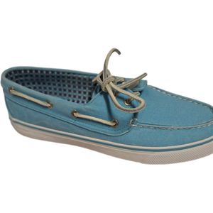 SPERRY BOOTSHOES-CANVAS-TURQUOISE-SIZE 38