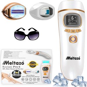 MELTAZO Roziani Pro 6 IPL Ontharingsapparaat, 3-in-1 IPL Lichtontharingsapparaat, Pijnloos IPL Laser Haar Verwijderaar, IPL Laserontharing, IPL Hair Removal Laser, IPL Haarlaser, 999.999 Flitsen, IPL Ontharing voor Lichaam en Gezicht