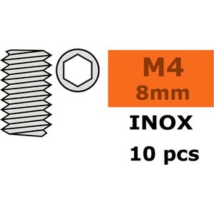 Revtec - Stelschroef - Binnenzeskant - M4X8 - Inox - 10 st