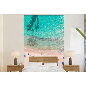Zee - Strand - Zomer - Parasols - Blauw - Behangpapier