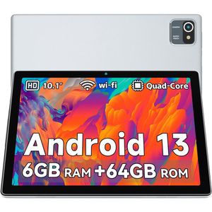 Hotlight MB1001 - Android 13 Tablet - 10.1 inch - 6(2+4)GB RAM/64GB ROM - 5000mAh - Zilver