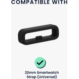 kwmobile Horlogeband Lusjes 22mm - 10 Stuks - Meerkleurig - Siliconen