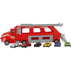MEGA CREATIVE - Rode vrachtwagen/sleepwagen met toebehoren, voor vanaf 3 jaar