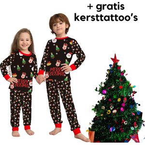 EazyPeezy Pyjama in kerstthema voor het hele gezin - Kerstpyjama voor volwassenen, kinderen en honden - 6 jaar