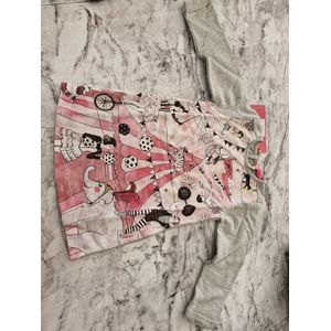 Cake Walk - Jurk Lange mouwen - Circus Grijs/Roze - Mt 98