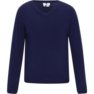 MO - Trui - Navy - Knitwear - V-hals - Lange Mouw