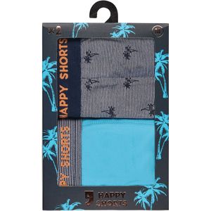 Happy Shorts - Boxershorts - Marine - 2er-Pack - Jersey