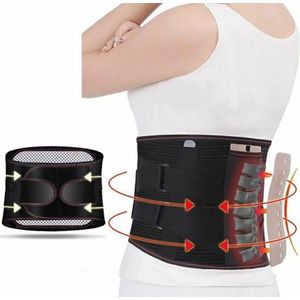Verstelbare Toermalijn Zelfopwarmende Magnetische Therapie Taille Riem - Rug- en Lendensteun Brace