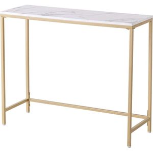 Gran Vida® - Luxe Marmeren Console Tafel met Gouden Frame - Modern & Functioneel Design