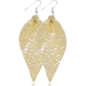 Akyol - Oorhangers kerst - oorhanger - Gouden oorhanger - Goud - oorbel - glitter oorbel - Gouden oorbellen - glitter - kerst - sieraad - oorhangers