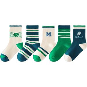 Antislipsokken voor kinderen - 5 paar ABS antislipsokken voor peuterjongens - Antislipsokken voor kinderen, maat M, geschikt voor jongens en meisjes van 3-5 jaar - Stijl G