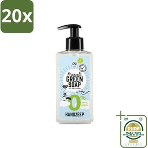 20 x Marcel's Green Soap - Handzeep 0% - Zachte verzorging - 250 ml - Grootverpakking - Handzeep 0% - Gevoelige Huid - Milde Reiniging - Plantaardige Glycerine - Allergiegevoelig