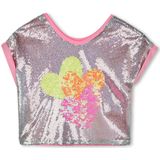 Billieblush - U20879 - T-shirt - Zilver - Korte Mouwen - Meisjes