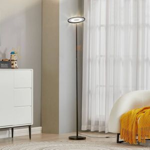 Lindby - Slimme binnenverlichting- met dimmer - CCT - 1licht - Metaal, kunststof - H: 168 cm - zwart - Inclusief lichtbron