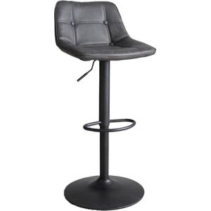 Dimehouse Industriële Barkruk Jason - 59 tot 79 cm - Antraciet - Verstelbaar