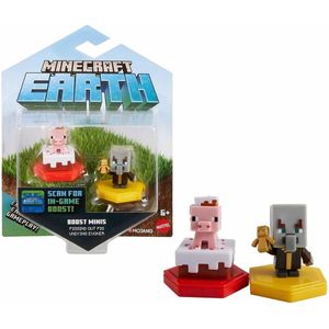 Minecraft - Boost Mini Figure 2-Pack - Pigging out Pig & Undying Evoker (GMD16)