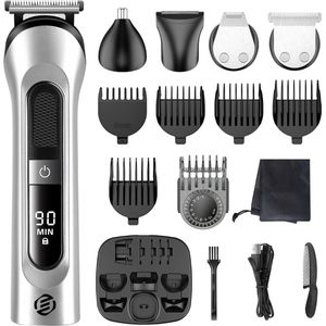 Equivera Professionele Tondeuse - Draadloos - Trimmer Voor Mannen - Haartrimmer - Baardtrimmer - LED-Display