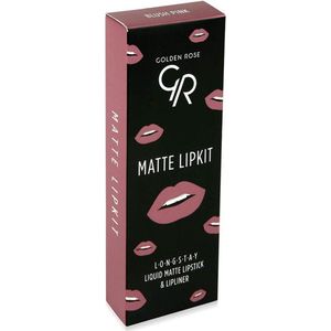 Golden Rose Matte LIPKIT :BLUSH PINK Matte vloeibare lippenstift & lipLiner combinatie