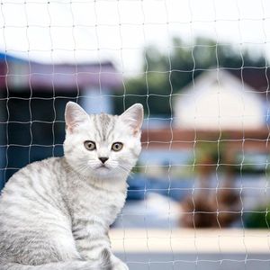 Balkon kattennet - 3x2m - Kattennet Voor Balkon - Makkelijk te monteren - Katten Omheiningssysteem - Kattennet - Kattennet Balkon - Kattengaas - kattenbeschermingsnet - Voor balkon of raam - Katten Gaas - wit