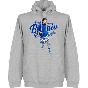 Roberto Baggio Italië Script Hoodie - Grijs - XXL