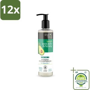 Organic Shop - Natural Repairing Conditioner - Avocado & Honey - 280 ml - Voordeelverpakking - 12 stuks - Herstellende conditioner - Avocado conditioner