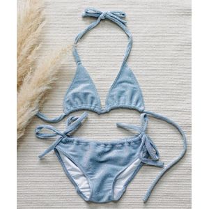 Meisjes zwemkleding - Meisjes bikini - Sparkling Blue - maat 122/128