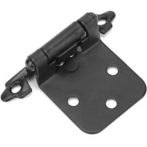 EGoods - 10 stuks zelfsluitende veer kabinet scharnieren van staal voor kastdeur - zwart metaal - woondecoratie en meubelverbetering