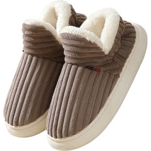 Katoenen schoenen - S - Maat 36-37 - Buitenlengte 27 cm - Binnenlengte 22,5 cm - Valt klein - bestel een maat groter - Pantoffels - Warm en comfortabel - Katoenen pantoffels - Antislip voor herfst en winter - Lichtgewicht en ademend