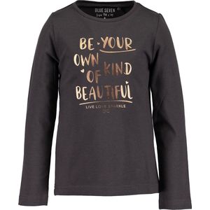 Blue Seven Meisjes T-shirt - antraciet - Maat 110