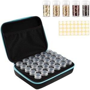 Opbergdoos voor zaaigoed - zaadorganizer met etikettenstickers - diamantschilderaccessoires - zaadopslag voor tomatenzaden - kruiden groentezaden - blauw