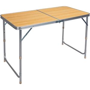 Jeghi® Opvouwbare Klaptafel - Campingtafel - Picknicktafel - Tuin - Outdoor - Verstelbaar - Lichtgewicht - Stevig - 120x60x55-70cm - Hout