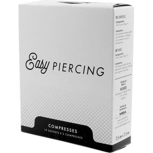 Sterile gaasjes | 10x2 stuks | Piercing | Verzorging | Gaasjes | EasyPiercing | Otzi | Piercing verzorging | Tattoo verzorging
