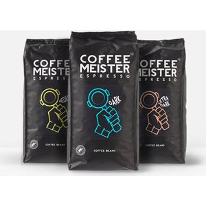 CoffeeMeister- proefpakket koffiebonen - 3 x 1000g - giftset