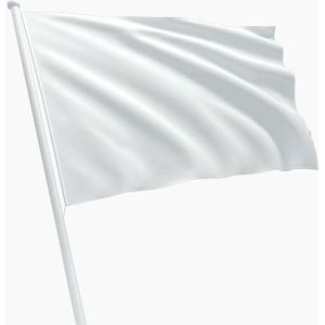 Witte Vlag - om zelf tekst op te zetten of in te kleuren - 100 x 70 cm