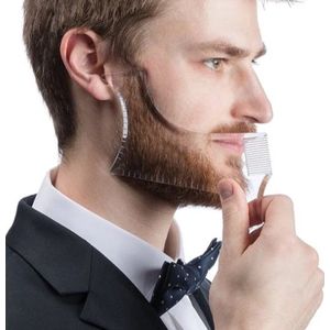 Beard Shaping Tool met Kam – Baard- en Snor Vorm Tool voor Perfecte Lijn – Neklijn en Oor Contour Vorm – Geschikt voor Clippers en Scheermes – Ideaal voor Thuisgebruik
