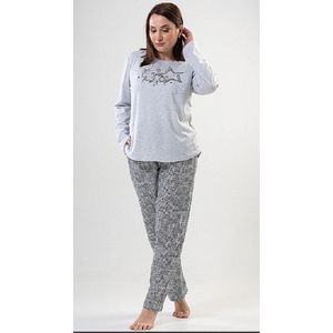 Vienetta lange dames pyjama- grijs- grote maten XL