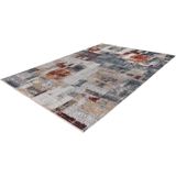 Lalee Medellin- Vloerkleed- perzisch- Superzacht- Vintage- look- laag polig- Tapijt- Karpet - 200x290 cm- Blauw Oranje Beige multi