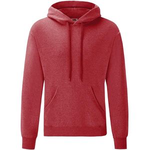 Fruit of the Loom - Classic Hoodie - Verwassen Rood - XL