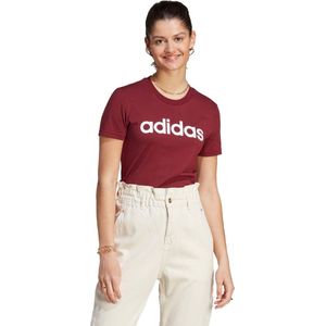 adidas Sportswear LOUNGEWEAR Essentials Slim Logo T-shirt - Dames - Bordeaux- L