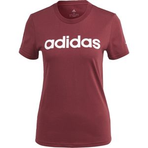 adidas Sportswear LOUNGEWEAR Essentials Slim Logo T-shirt - Dames - Bordeaux- S