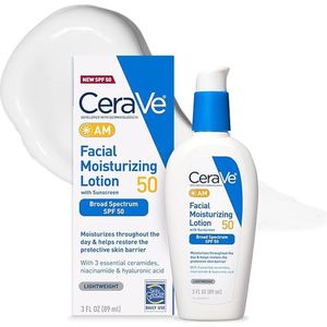 CeraVe - AM Facial Moisturizing Lotion SPF 50 - Hyaluronzuur - Niacinamide & Ceramiden - 89ml